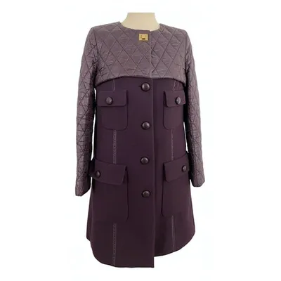 Pre-owned Louis Vuitton Coat In Burgundy