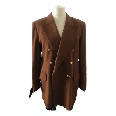 Pre-owned Escada Cashmere Blazer In Brown