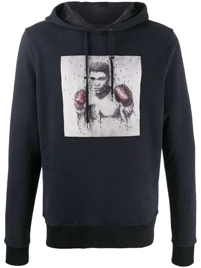 Limitato Muhammad Ali Long-sleeved Hoodie In Blue