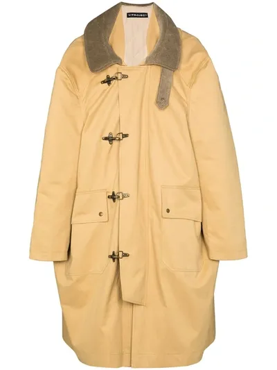 Y/project Oversized Fireman Coat In Neutrals