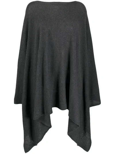 Agnona Cashmere Oversized Draped Jumper In Grey