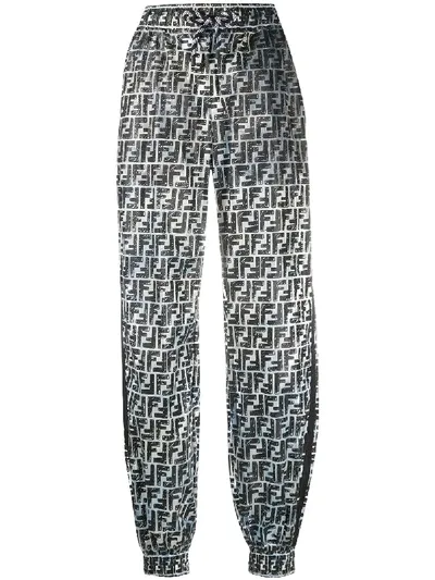 Fendi Ff-motif Track Pants In Black