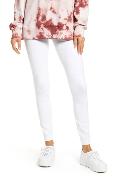 Lyssé Medium Control Flattering Cotton Leggings In White