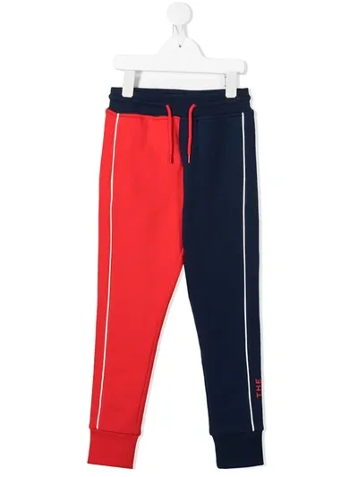 Little Marc Jacobs Kids' Colour Block Track Pants In Blue