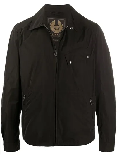 Belstaff Logo Patch Lightweight Jacket In Black