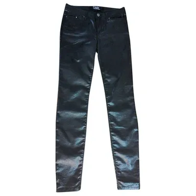 Pre-owned Karl Lagerfeld Slim Jeans In Black