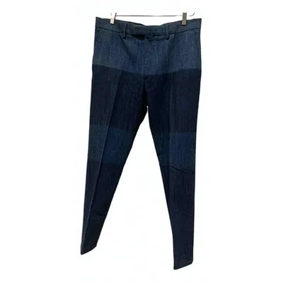 Pre-owned Valentino Straight Jeans In Blue