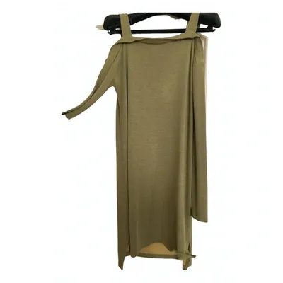 Pre-owned Mm6 Maison Margiela Mid-length Dress In Khaki