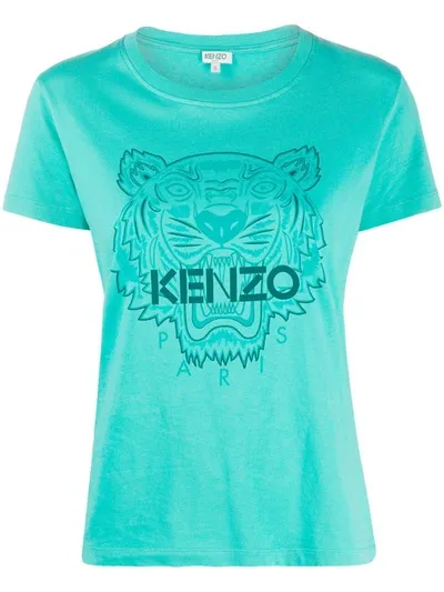 Kenzo Tiger-motif T-shirt In Green