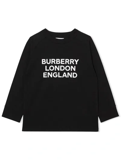 Burberry Black T-shirt For Kids With Logo