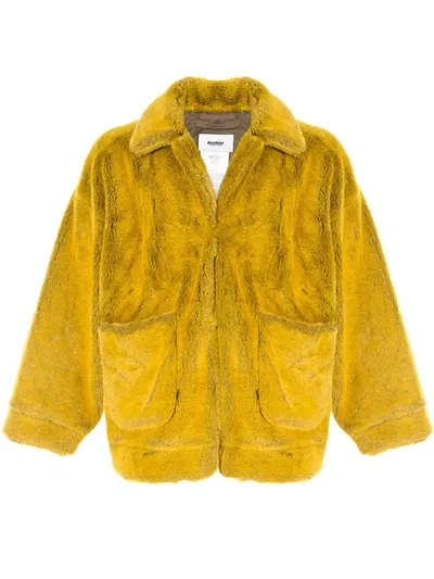 Doublet Taj Mahal Faux-fur Jacket In Yellow