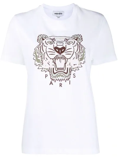 Kenzo Tiger Slim-fit T-shirt In White