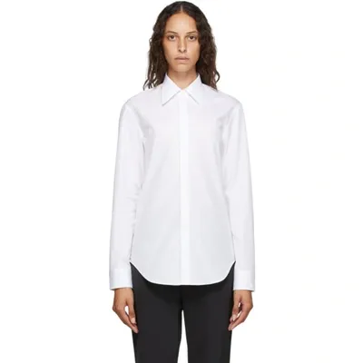 Maison Margiela White Cotton Poplin Womens Shirt