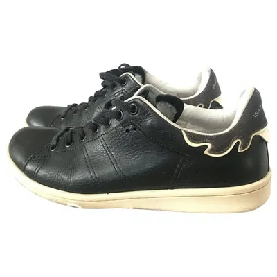 Pre-owned Isabel Marant Bart Leather Trainers In Black