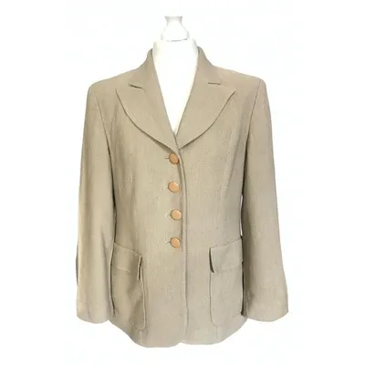 Pre-owned Max Mara Suit Jacket In Beige