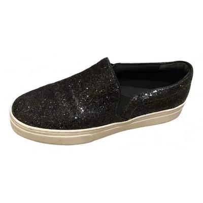 Pre-owned Schutz Glitter Trainers In Black