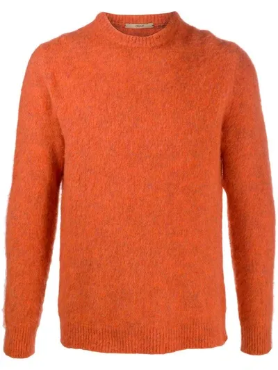 Nuur Long-sleeve Fitted Jumper In Orange