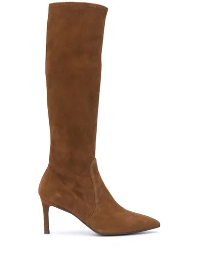 Stuart Weitzman Wanessa 75mm Knee-high Boots In Brown