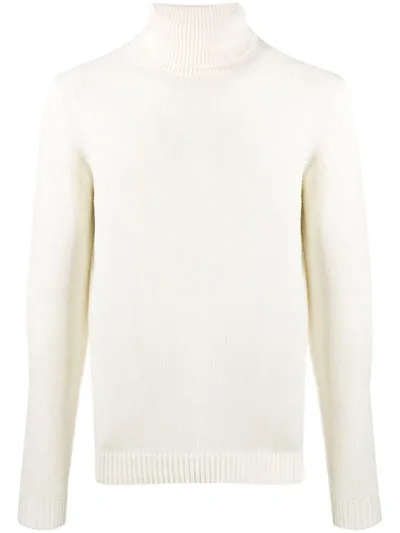 Nuur Roll-neck Fitted Jumper In White