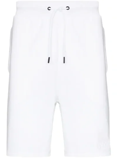 Hugo Boss Heritage Cotton Track Shorts In White