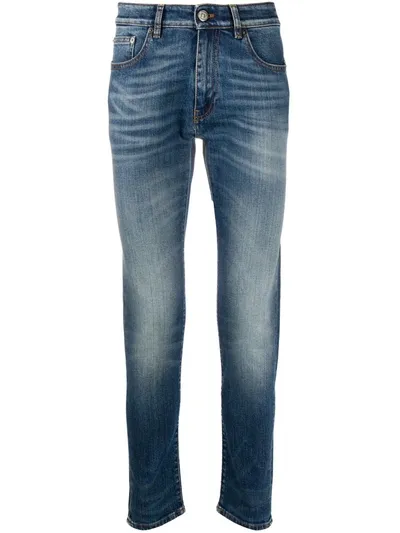 Pt01 Mid-rise Slim-fit Jeans In Blue