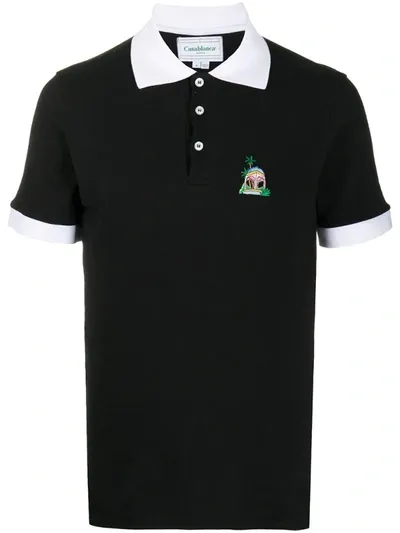 Casablanca Casa Hotel Polo Shirt In Black