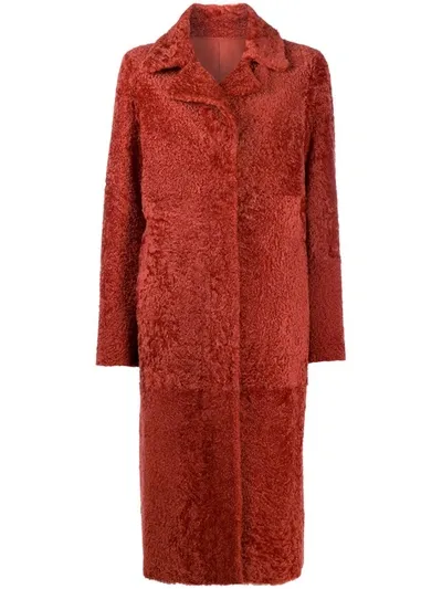 Drome Reversible Single-breasted Coat In Red