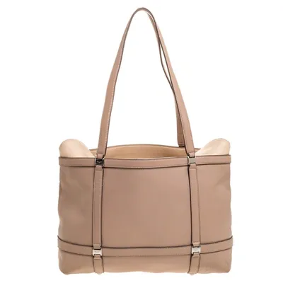 Pre-owned Ferragamo Beige Leather Tote