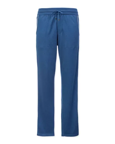 Loro Piana Men's Cashmere Drawstring Leisure Sweatpants In Blue/navy