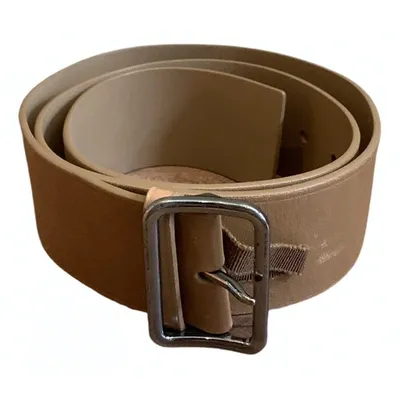 Pre-owned Jil Sander Leather Belt In Beige