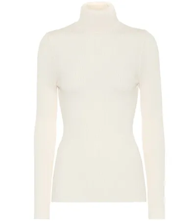 Wolford Merino Wool Turtleneck Sweater In White