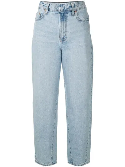 Nobody Denim High Rise Porter Relaxed Jeans In Blue