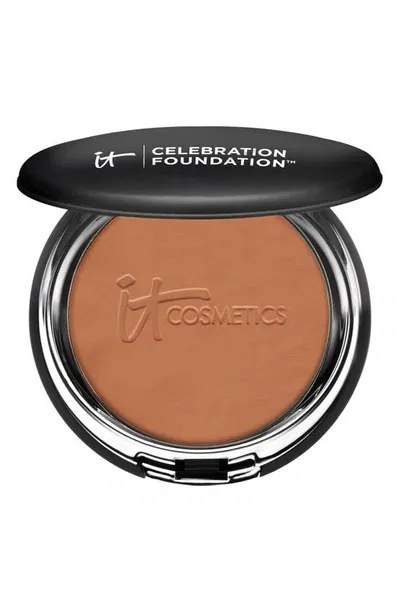 It Cosmetics Celebration Foundation Full Coverage Anti-aging Hydrating Powder Foundation In Deep (n)