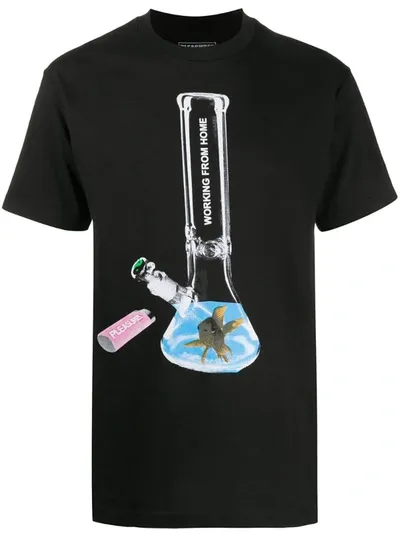 Pleasures Glass Crew Neck T-shirt In Black