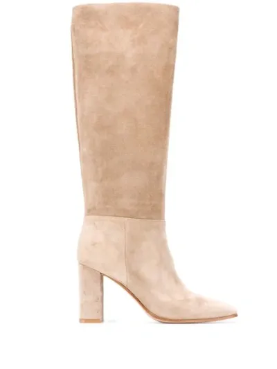 Gianvito Rossi Hynde 90mm Knee-high Boots In Neutrals