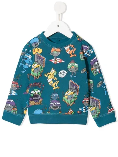 Stella Mccartney Babies' Music Monsters Printed Sweatshirt In Blue