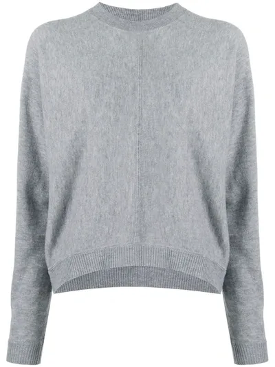 Aspesi Crewneck Knitted Jumper In Grey