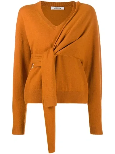 Dorothee Schumacher Wrap Tie Jumper In Orange