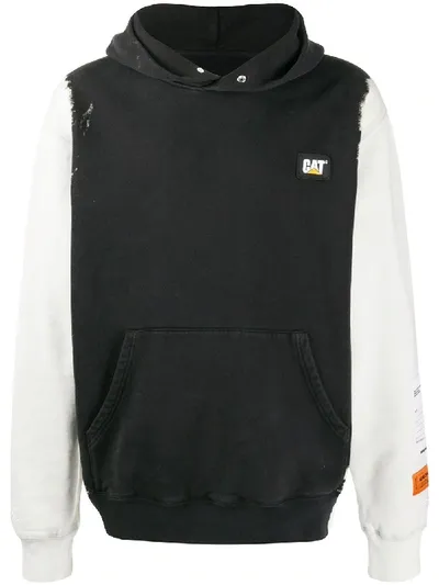 Heron Preston Tie-dye Logo Print Hoodie In Black