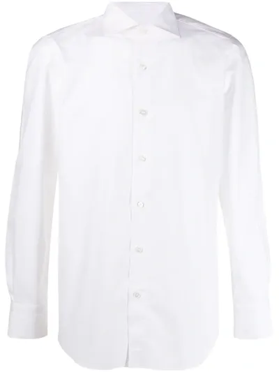 Finamore 1925 Napoli Plain Long-sleevedshirt In White