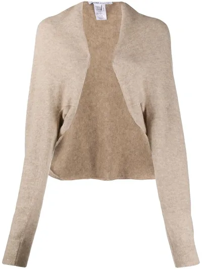 Agnona Open Front Cardigan In Neutrals