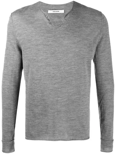 Zadig & Voltaire Flashlight Long-sleeve Jumper In Grey