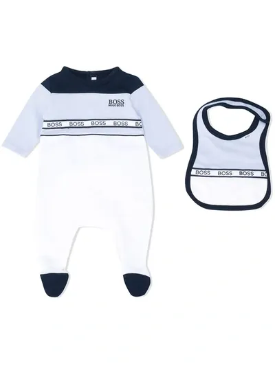 Hugo Boss Colour-block Babygrow Set In White