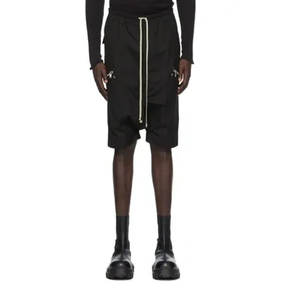 Rick Owens Black Drawstring Performa Shorts