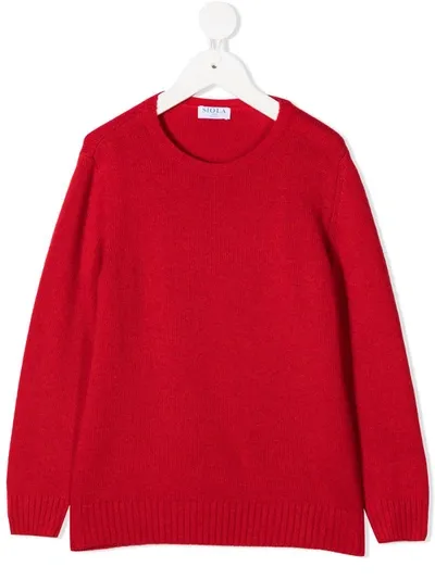 Siola Kids' Cashmere Blend Jumper In Red