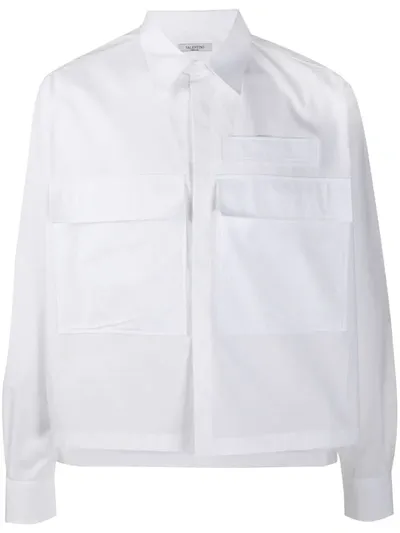 Valentino Boxy Fit Shirt In White