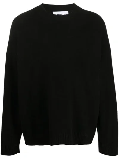 Moschino Logo Patch Jumper In Black