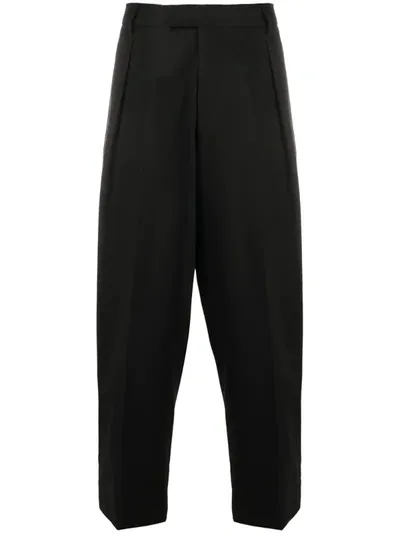 Vivienne Westwood Anglomania Patterned Cotton Tailored Trousers In Black