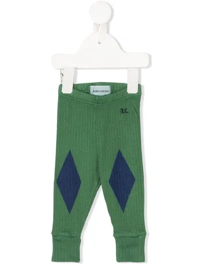 Bobo Choses Babies' Diamonds Leggings In Green