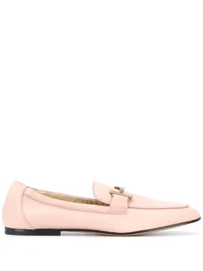 Tod's Double T Loafers In Pink